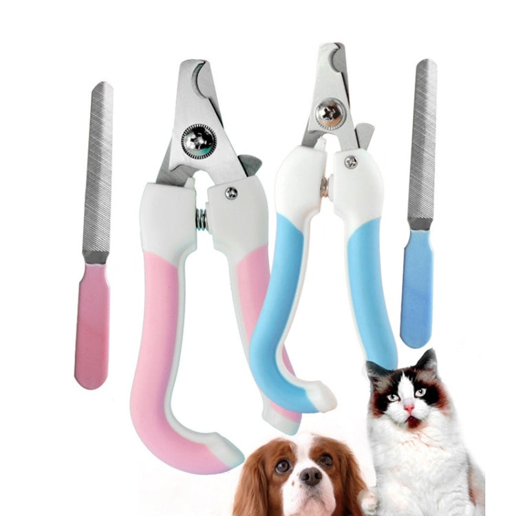 Two-piece Pet Toe Stainless Steel Cat and Dog Nail Clipper Filee
