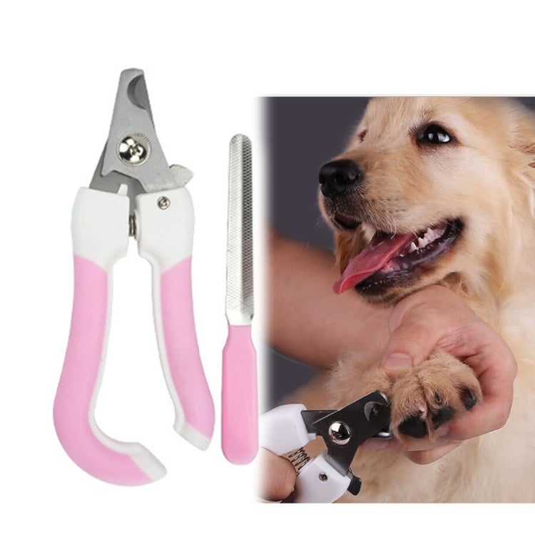 Two-piece Pet Toe Stainless Steel Cat and Dog Nail Clipper Filee