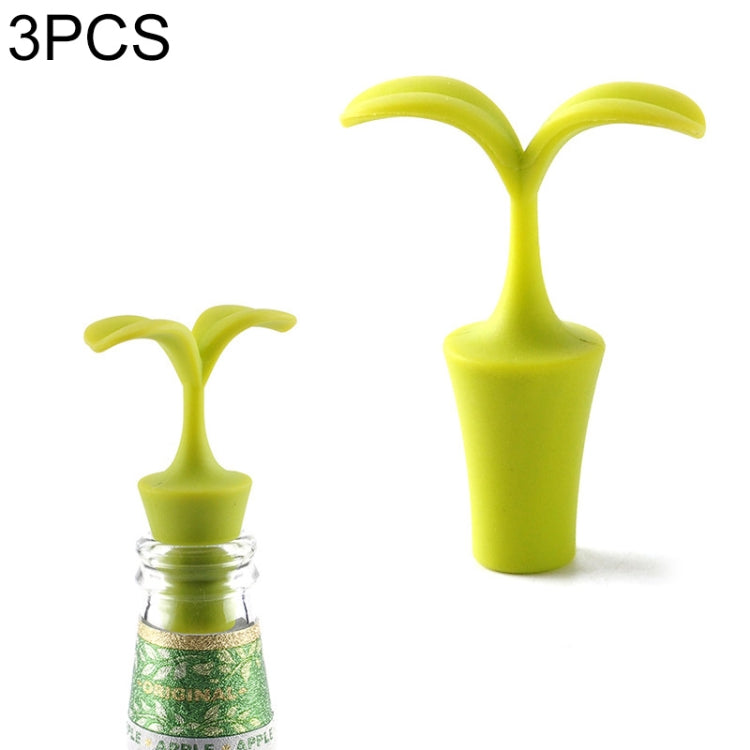 3 PCS Creative Wine Drink Preservation Stopper Flower Silicone Wine Stopper
