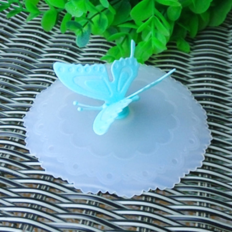 2 PCS Creative Dustproof Silicone Butterfly Transparent Lace Cup Cover