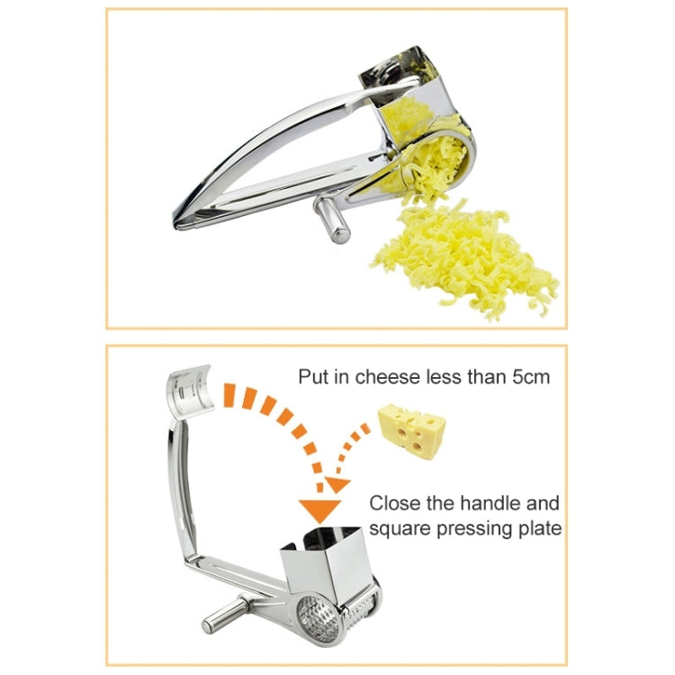 Cheese Grater Rotory Container Stainless Steel Hand-Crank Rotary Shredder