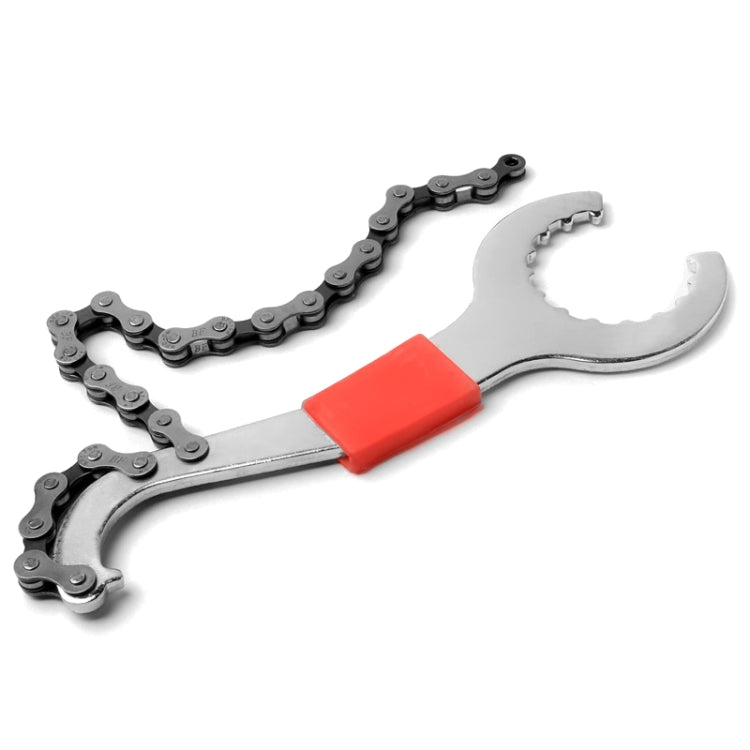 2 PCS Three-in-one Bicycle Integrated Bottom Shaft Flywheel Fixed Wrench Tail Hook Tool