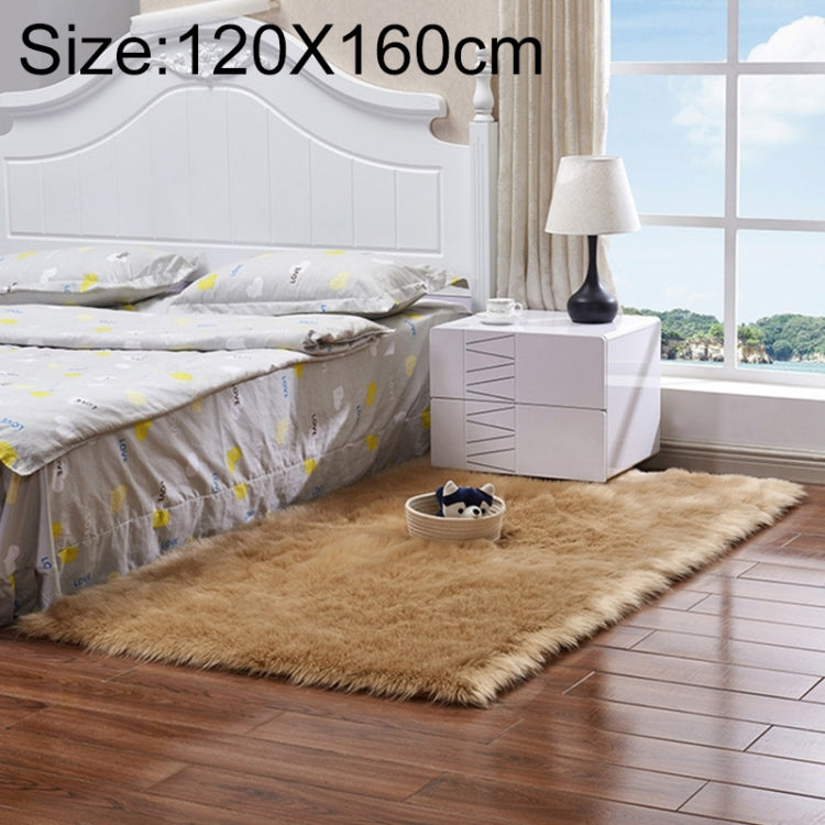Luxury Rectangle Square Soft Artificial Wool Sheepskin Fluffy Rug Fur Carpet