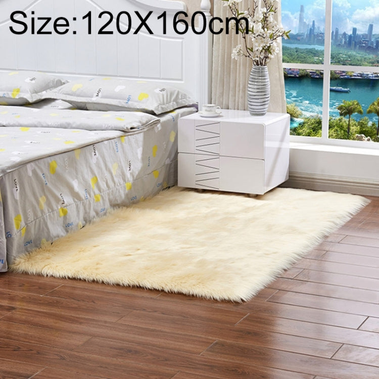 Luxury Rectangle Square Soft Artificial Wool Sheepskin Fluffy Rug Fur Carpet