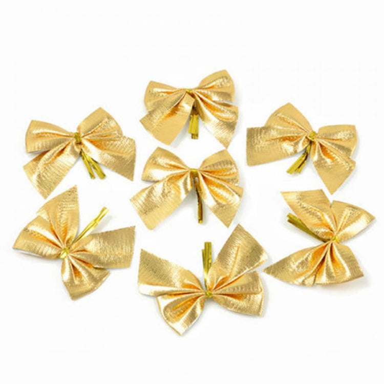 12 PCS Flocked Bow Christmas Tree Decoration