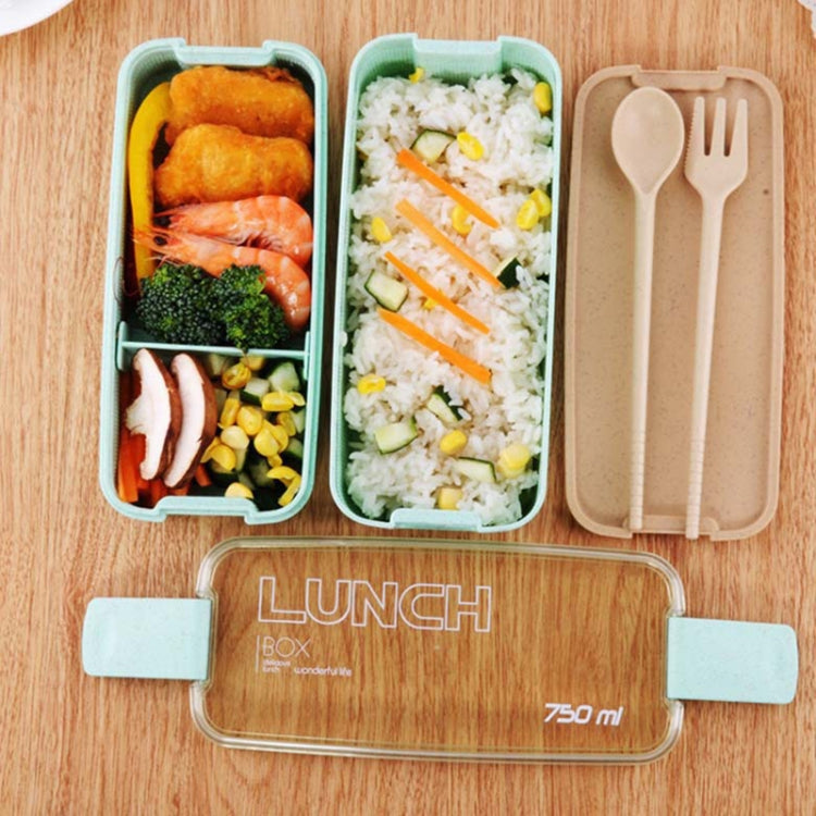 900ml 3 Layers Bento Box Lunch Box Food Container Wheat Straw Material Microwavable Dinnerware Lunchbox