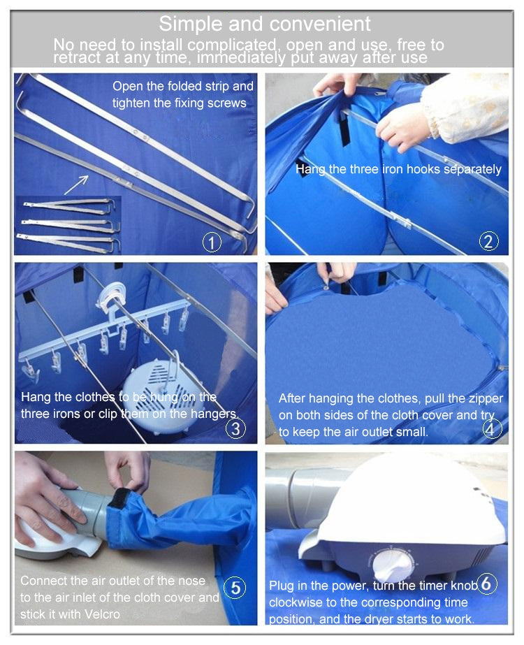 Foldable Free Installation Portable Household Mini Clothes Dryer