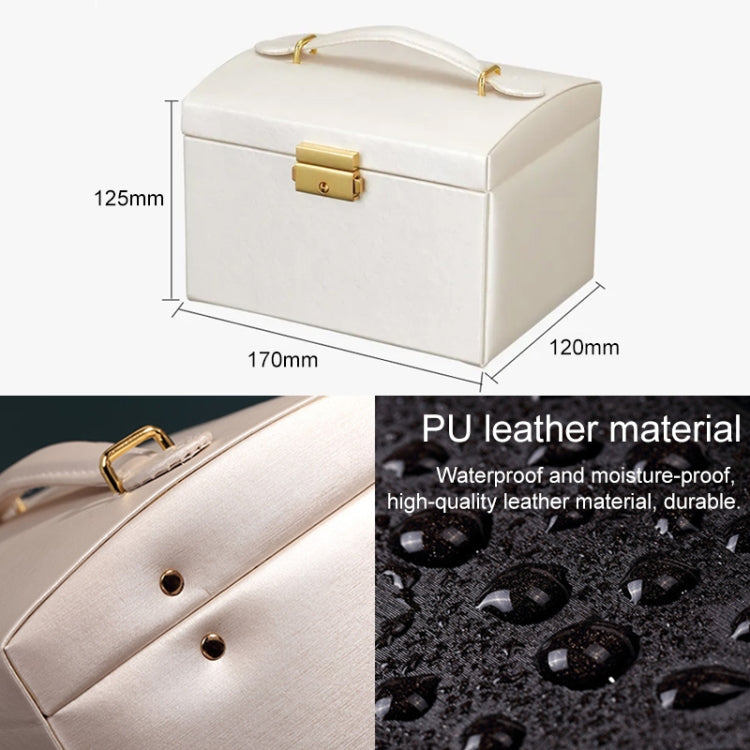Simple Portable Jewelry Box Earrings Ring Storage Consolidation Box with Drawers, Size : 17.5 x 14 x 13cm