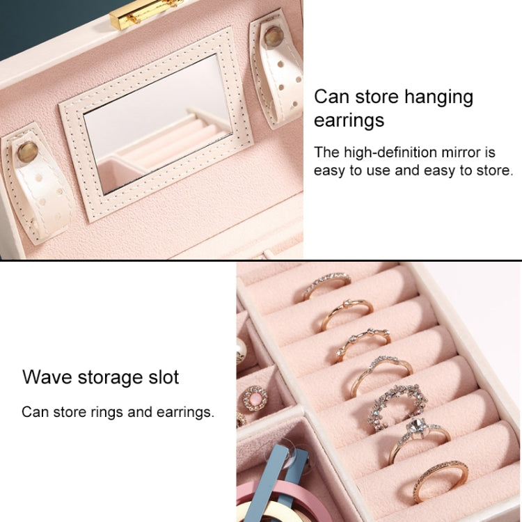 Simple Portable Jewelry Box Earrings Ring Storage Consolidation Box with Drawers, Size : 17.5 x 14 x 13cm