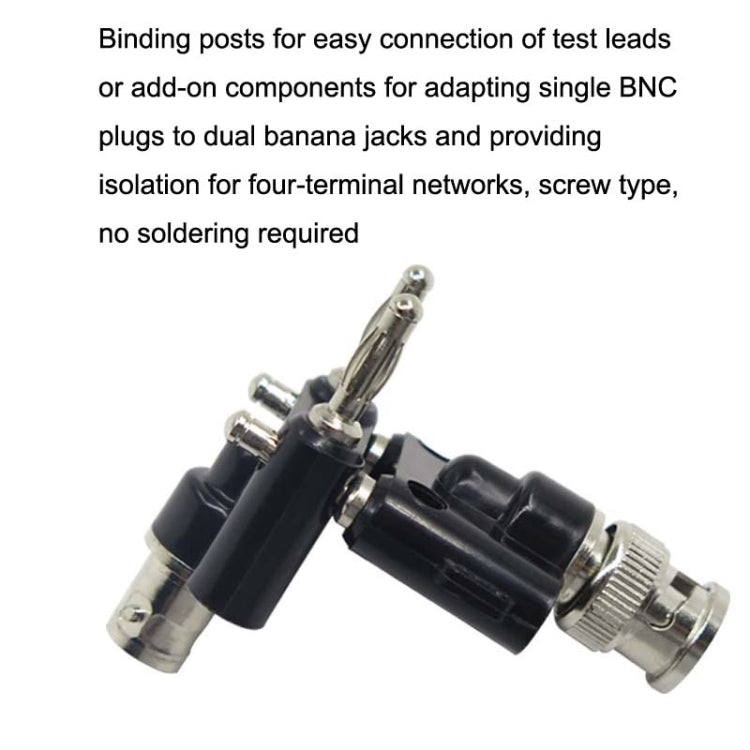 5pcs BNC Female To Dual Banana Plug Adapter Binding Male Connector