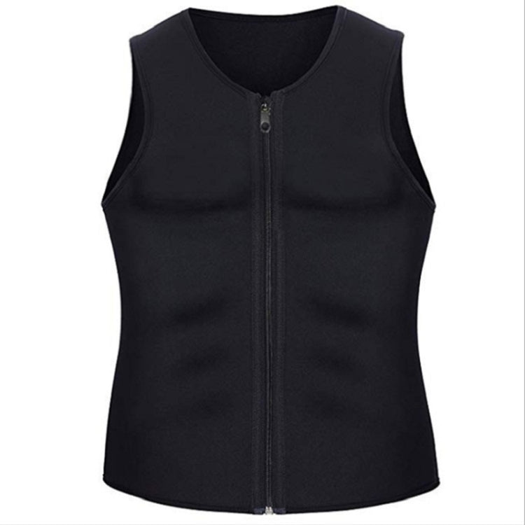 Men Zipper Vest Abdomen Corset Fitness Clothing