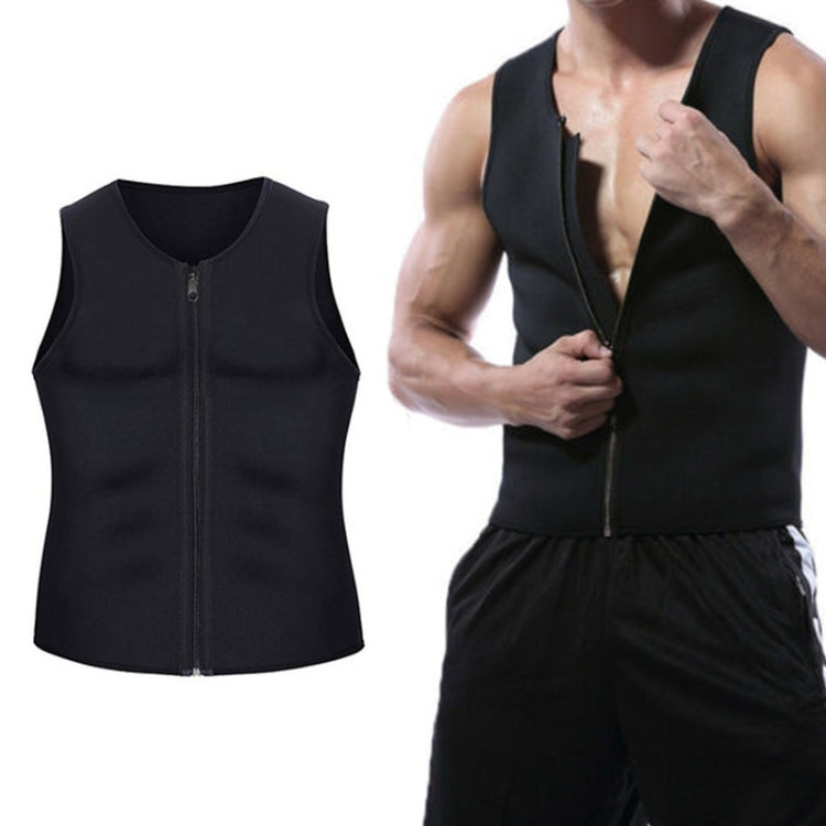 Men Zipper Vest Abdomen Corset Fitness Clothing