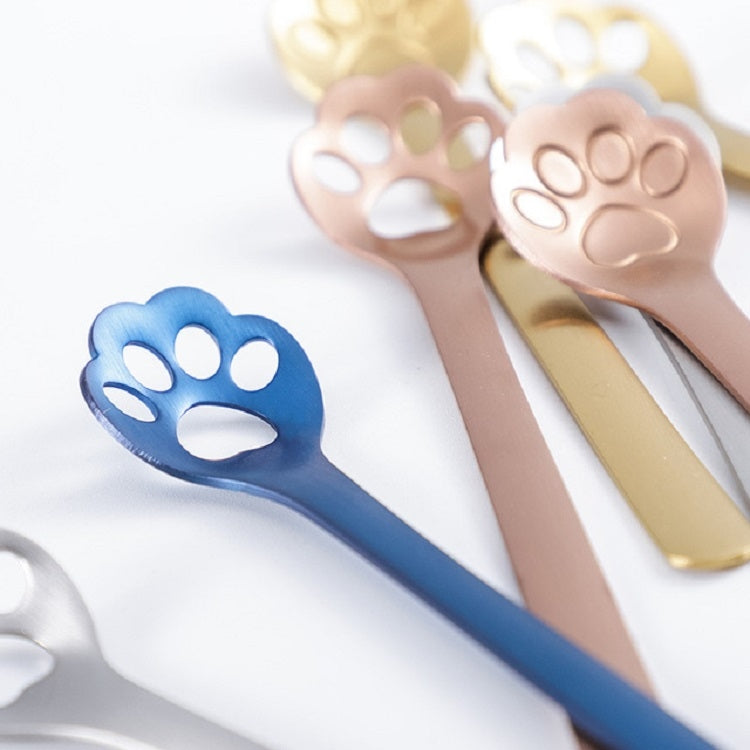 Stainless Steel Creative Cat Claw Coffee Spoon Dessert Cake Spoon