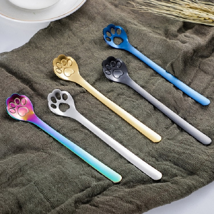Stainless Steel Creative Cat Claw Coffee Spoon Dessert Cake Spoon