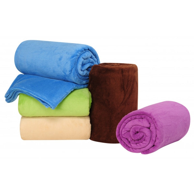 Solid Color Flannel Coral Fleece Blanket Super Soft Plaid Coverlet Sofa Cover Winter Warm Sheets Easy Wash Faux Fur Blankets