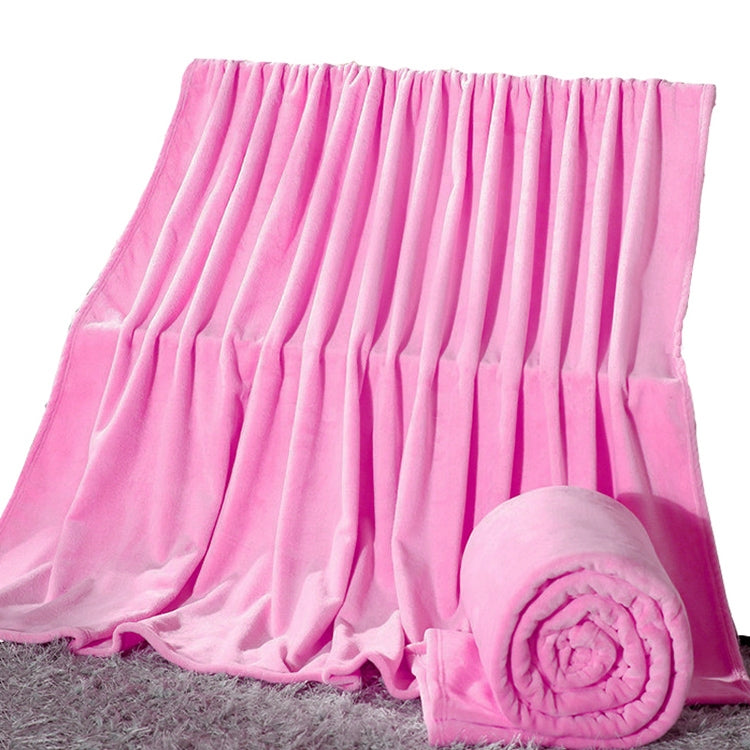Solid Color Flannel Coral Fleece Blanket Super Soft Plaid Coverlet Sofa Cover Winter Warm Sheets Easy Wash Faux Fur Blankets