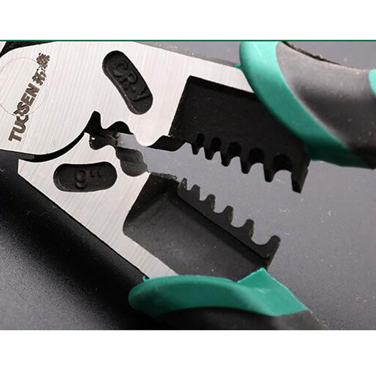 TUOSEN Multifunctional Crimping and Stripping Labor Saving Flat Pliers Vise Manual Wire Cutters