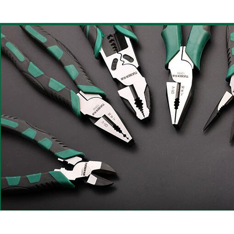 TUOSEN Multifunctional Crimping and Stripping Labor Saving Flat Pliers Vise Manual Wire Cutters