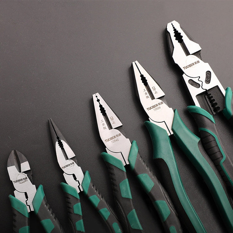 TUOSEN Multifunctional Crimping and Stripping Labor Saving Flat Pliers Vise Manual Wire Cutters