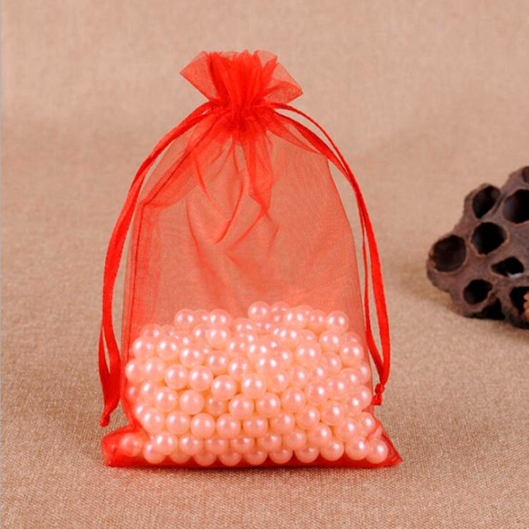 100 PCS Gift Bags Jewelry Organza Bag Wedding Birthday Party Drawable Pouches