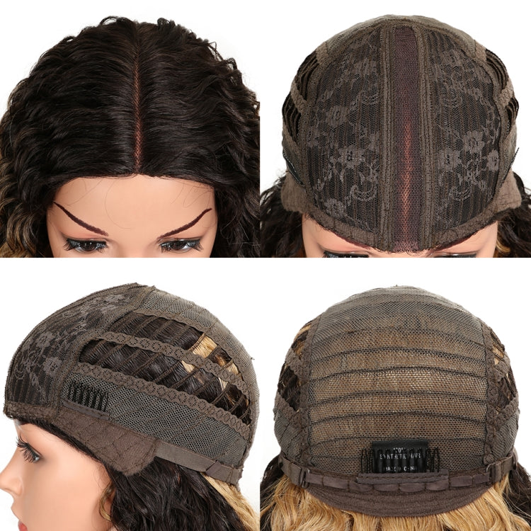 Long Curly Hairpiece High Temperature Fiber Hair 23 Inch Natural Blonde Synthetic Lace Front Wigs