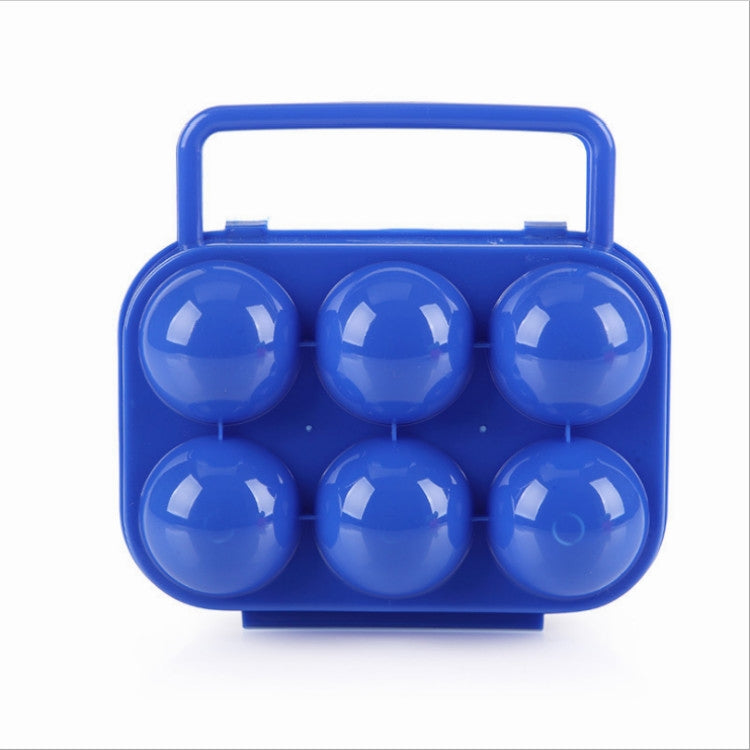 Portable Handle 6 Eggs Plastic Container Egg Storage Box Case