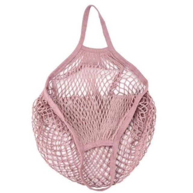 Mesh Shopping Bag Reusable String Fruit Storage Handbag Totes Women Shopping Mesh Net Woven Bag Shop Grocery Tote Bag