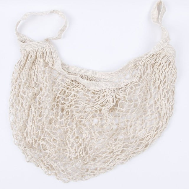 Mesh Shopping Bag Reusable String Fruit Storage Handbag Totes Women Shopping Mesh Net Woven Bag Shop Grocery Tote Bag