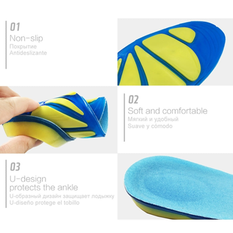 Thickening Shock Absorption Sports Insoles Running Slip Anti-Pain Sweat-Absorbent Breathable Basketball Military Training Insoles
