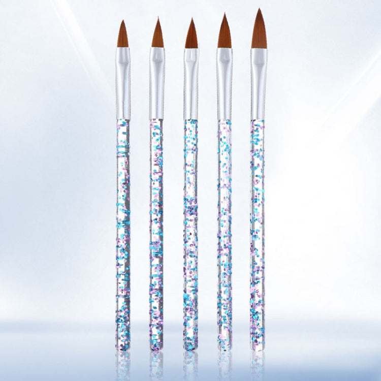 5pcs /Set Nail Crystal Brush Sculpting Pen Painting And Sculpting Nail Salon Tools