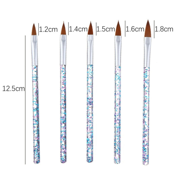 5pcs /Set Nail Crystal Brush Sculpting Pen Painting And Sculpting Nail Salon Tools