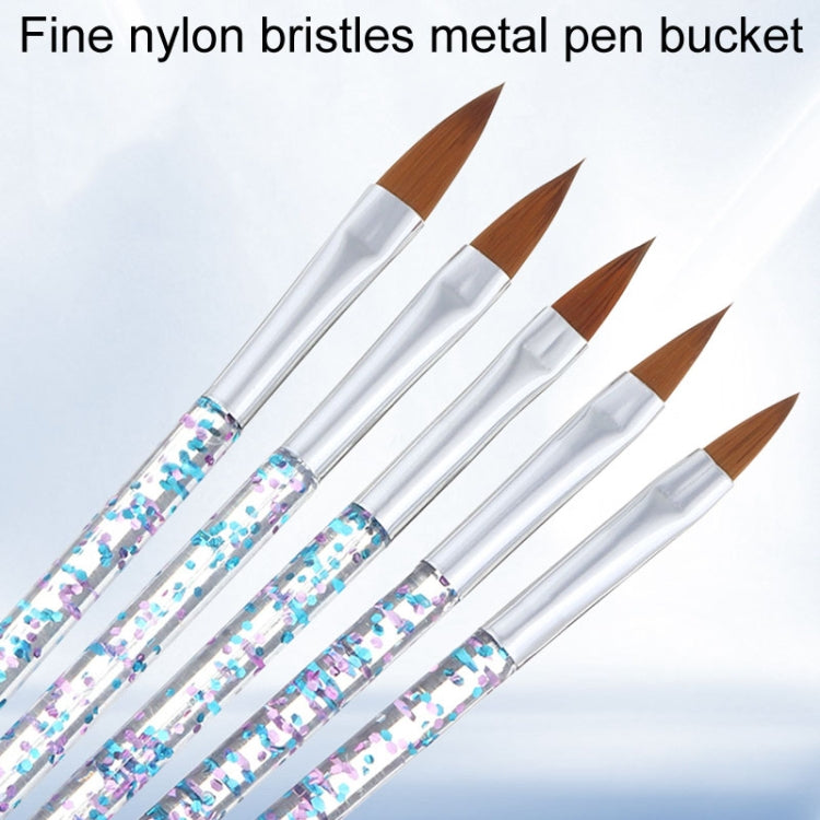 5pcs /Set Nail Crystal Brush Sculpting Pen Painting And Sculpting Nail Salon Tools