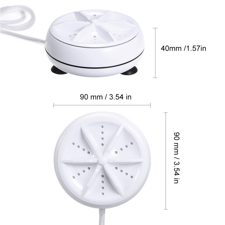 Portable Mini Washing Machine Ultrasonic Turbine Clothes Mini Washer with USB Cable Convenient for Travel
