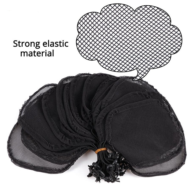 10 PCS Wig Hat Making Ponytail Black Hairless Net Hair Net