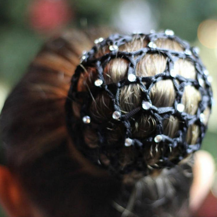 Beautiful Diamonds Bun Cover Snood Women Hair Net Ballet Dance Skating Headwear Accessories