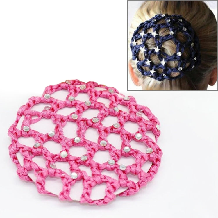 Beautiful Diamonds Bun Cover Snood Women Hair Net Ballet Dance Skating Headwear Accessories