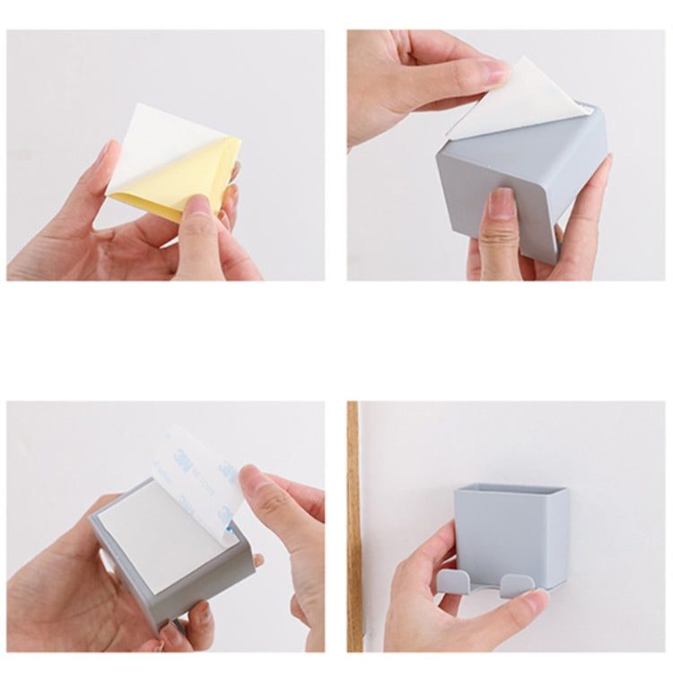 Wall Mounted Organizer Storage Box Remote Control Air Conditioner Storage Case Mobile Phone Plug Holder Stand