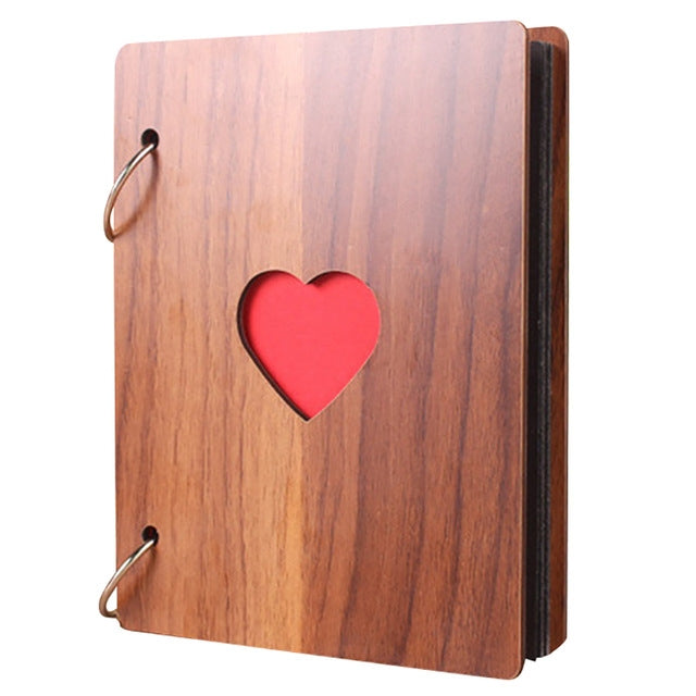 6 inch 32 Pages Wooden Photo Album Baby Growth Memory Life Photo Record Book
