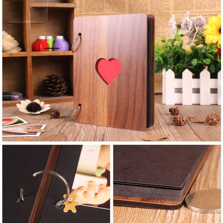 6 inch 32 Pages Wooden Photo Album Baby Growth Memory Life Photo Record Book