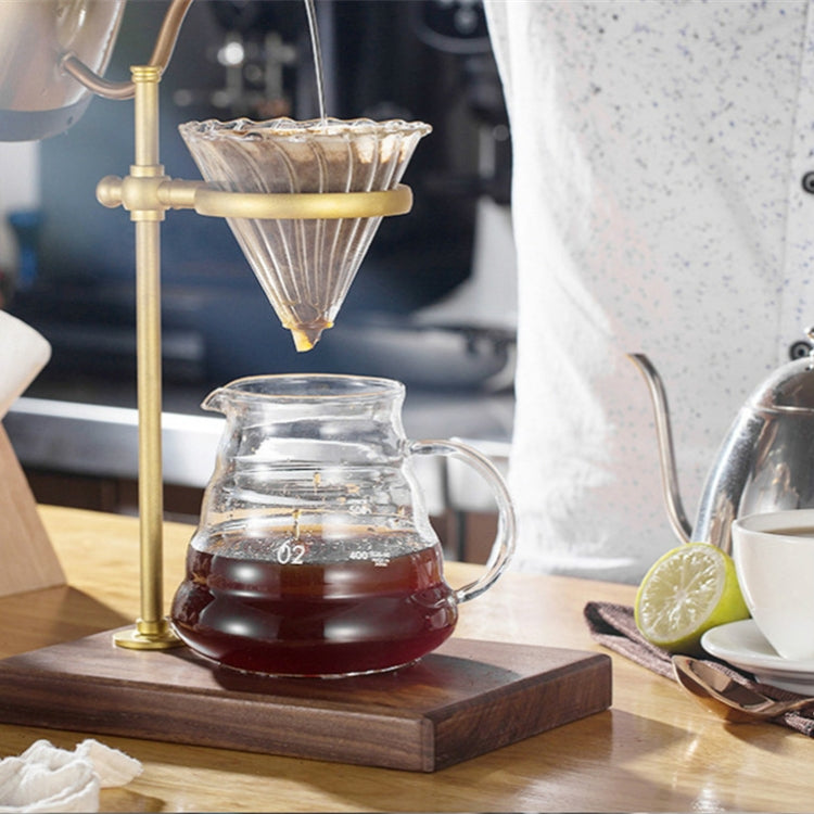 Wood Base Hand Coffee Filter Holder Adjustable Filter Holder