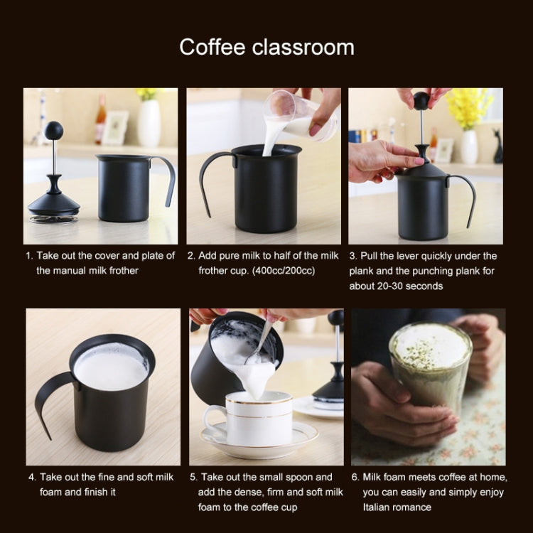 Pump Creamer Stainless Steel Double Mesh Manual Coffee Milk Foam Frothing Pitcher Froth Pump Foamer Cup