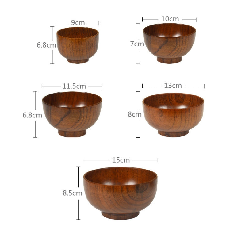 Adult Children Jujube Solid Wood Bowl Soup Noodle Bowl Household Tableware
