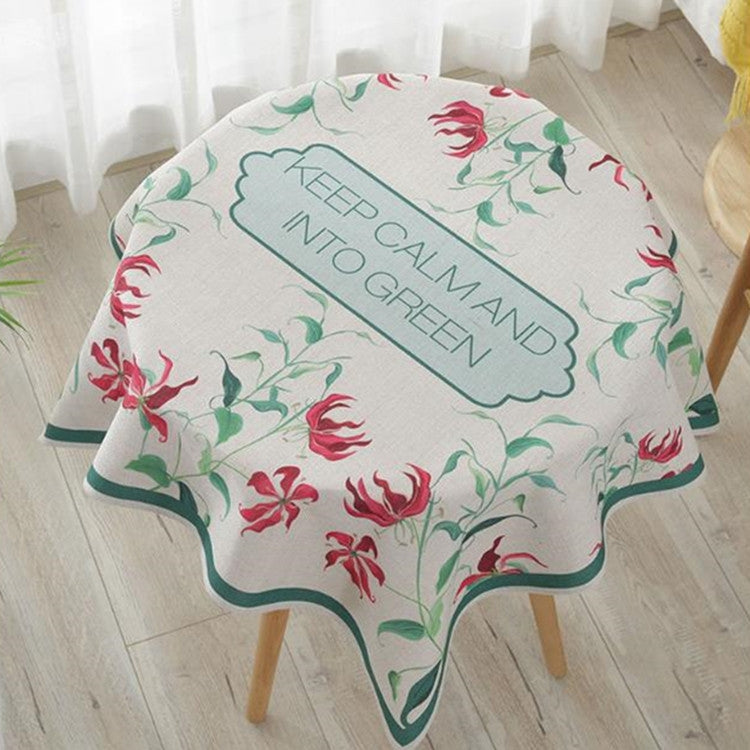 Greenery Linen Tablecloth Restaurant Bar Household Tablecloth