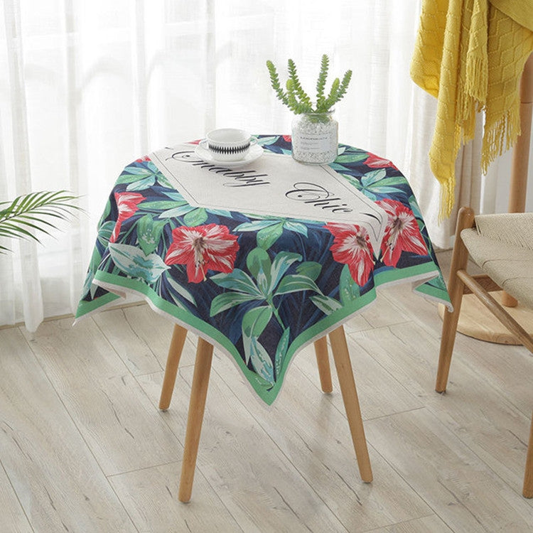 Greenery Linen Tablecloth Restaurant Bar Household Tablecloth