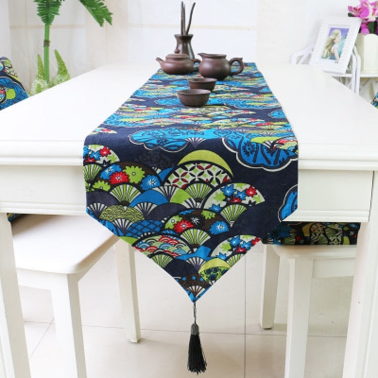 Ethnic Style Cotton and Linen Table Flag Printed Double Dining Table Placemat