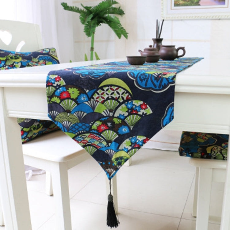 Ethnic Style Cotton and Linen Table Flag Printed Double Dining Table Placemat