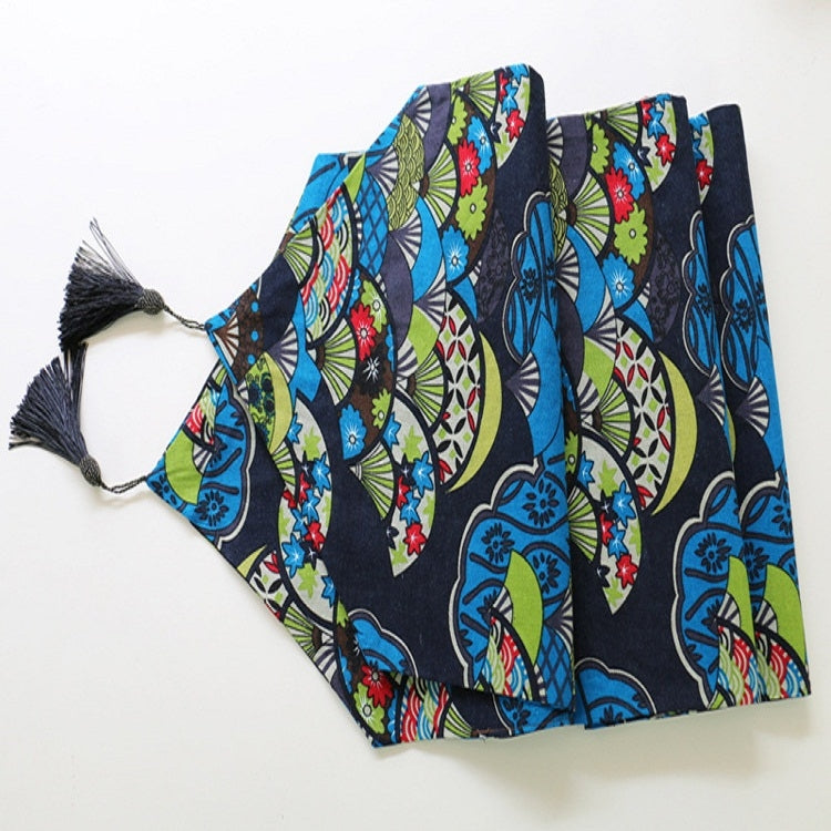 Ethnic Style Cotton and Linen Table Flag Printed Double Dining Table Placemat