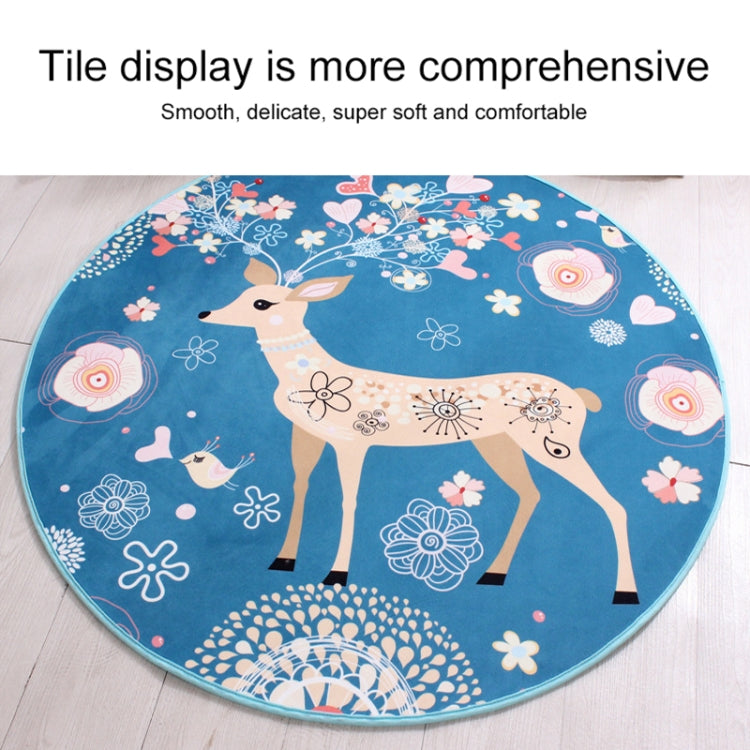 Circular Water Uptake Carpet  Floot Mat Cartoon Door Mat,