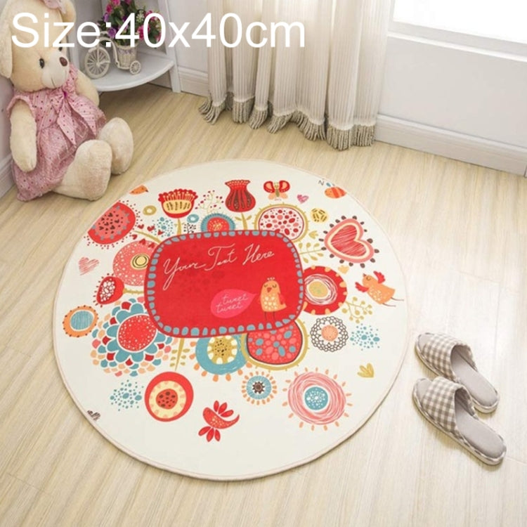 Circular Water Uptake Carpet  Floot Mat Cartoon Door Mat,