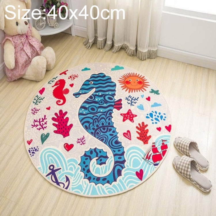 Circular Water Uptake Carpet  Floot Mat Cartoon Door Mat,